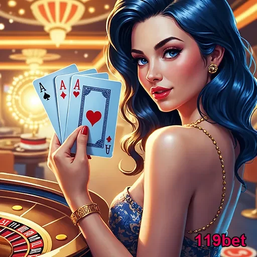Imagem promocional do 119bet Casino, destaque para variedades de jogos e o selo do site 119bet.