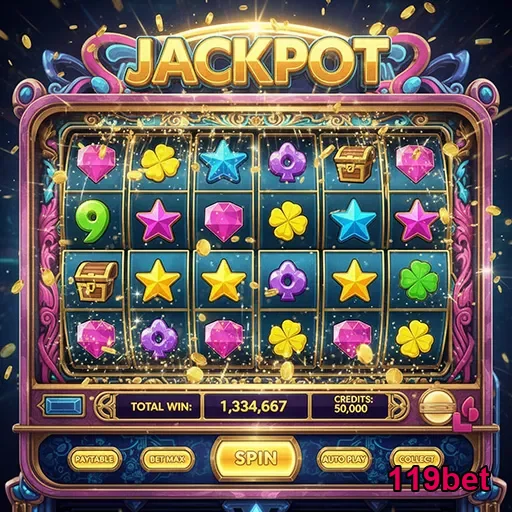 Imagem de slots com símbolo de responsabilidade no jogo